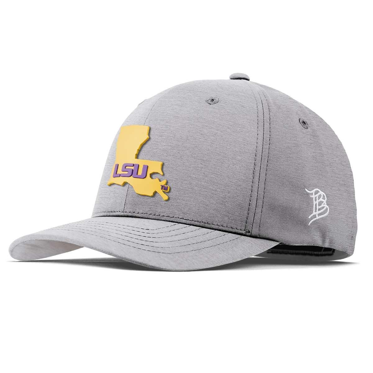 Louisiana State University "LSU Gold State" Flexfit Performance Fitted Heather Gray
