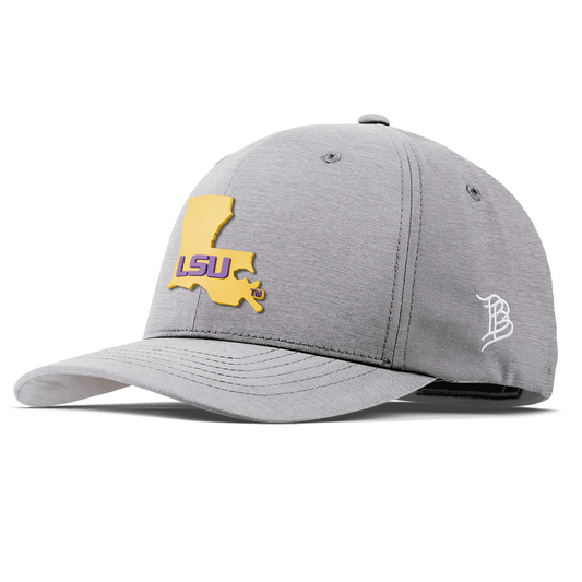 Louisiana State University "LSU Gold State" Flexfit Performance Fitted Heather Gray