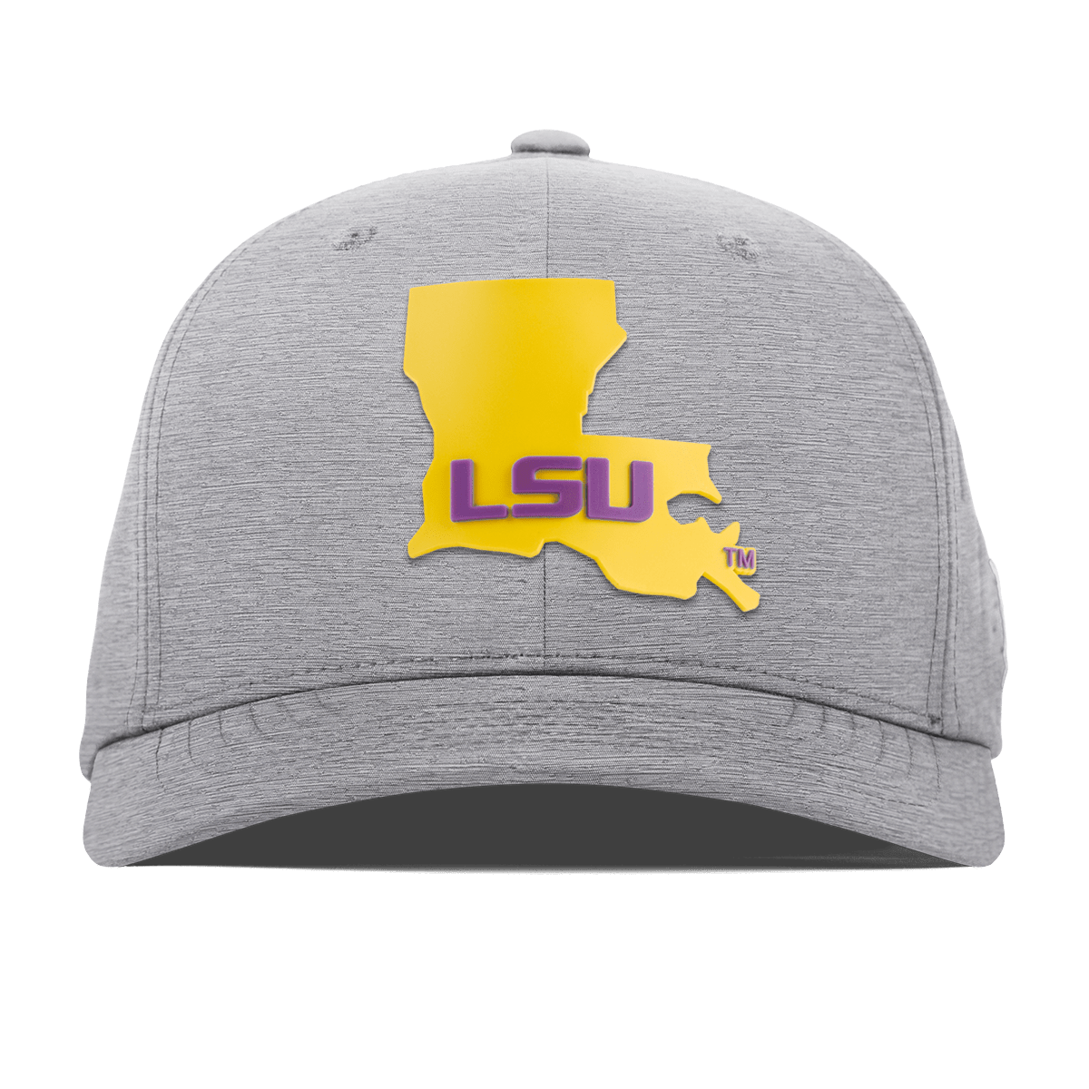 Louisiana State University "LSU Gold State" Flexfit Performance Fitted Heather Gray