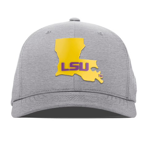 Louisiana State University "LSU Gold State" Flexfit Performance Fitted Heather Gray