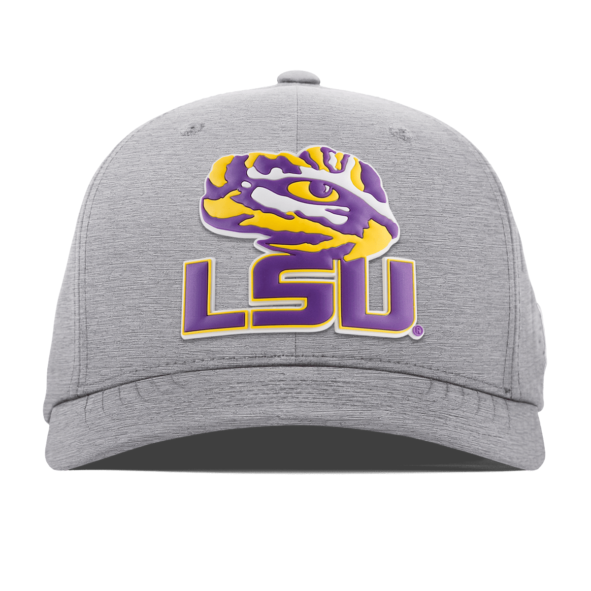 Louisiana State University "LSU Tiger Eye" Flexfit Performance Fitted Heather Gray