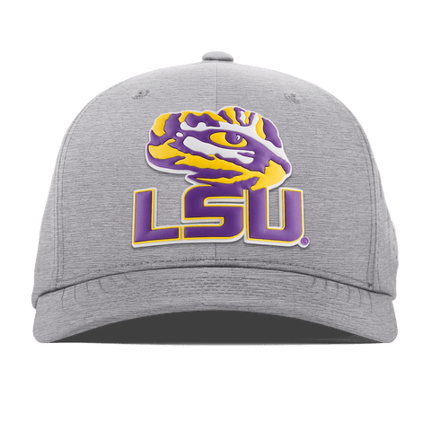 Louisiana State University "LSU Tiger Eye" Flexfit Performance Fitted Heather Gray