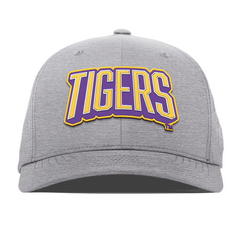 Louisiana State University "LSU Tigers Block" Flexfit Performance Fitted Heather Gray