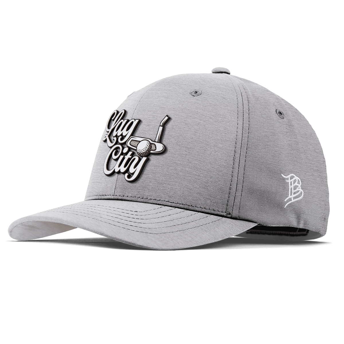 Lag City Script Flexfit Performance Fitted Heather Gray
