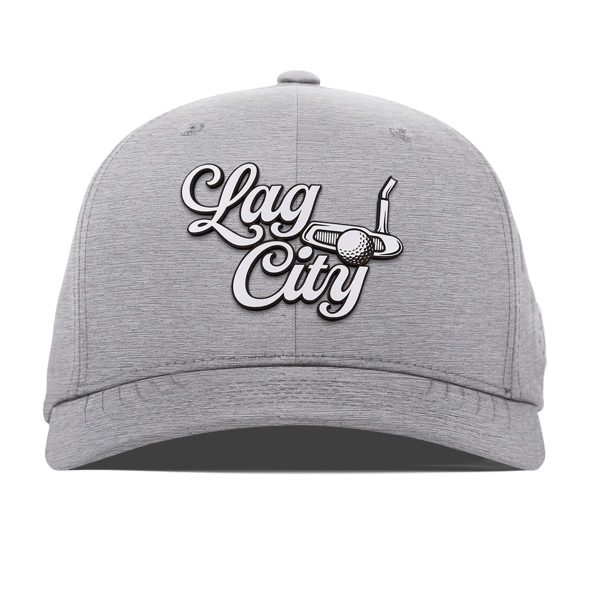 Lag City Script Flexfit Performance Fitted Heather Gray