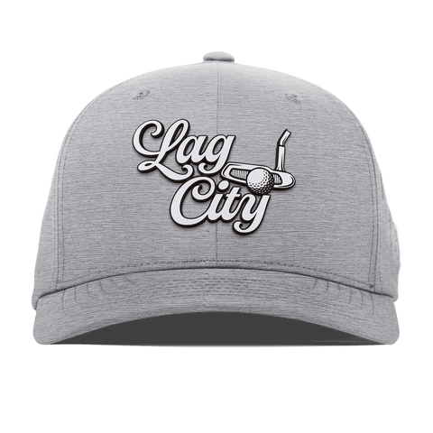 Lag City Script Flexfit Performance Fitted Heather Gray
