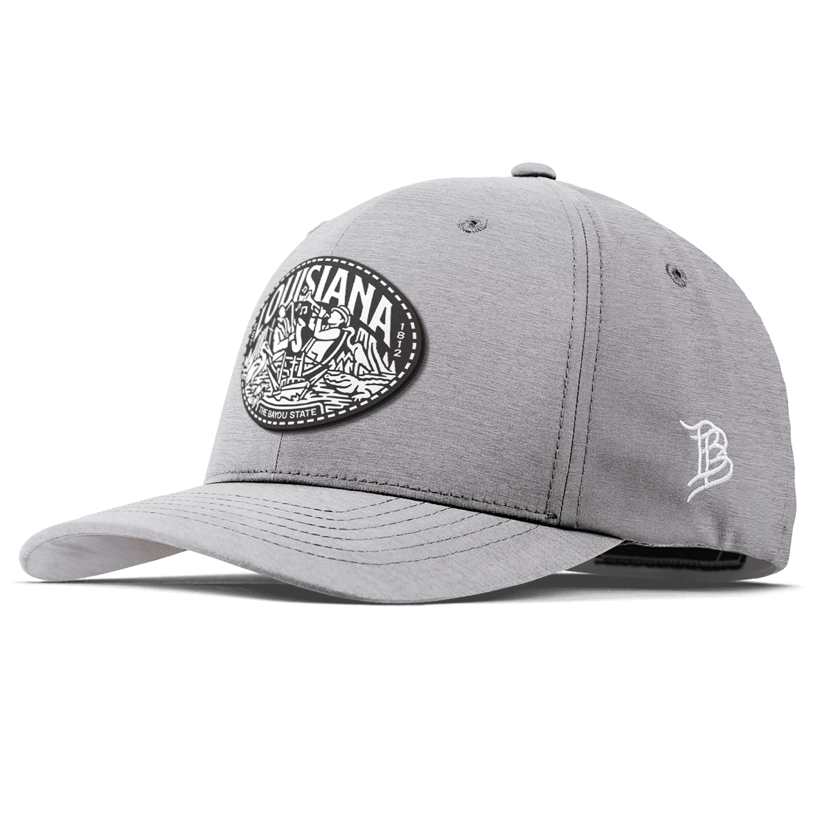 Louisiana Traveler Flexfit Performance Fitted Heather Gray