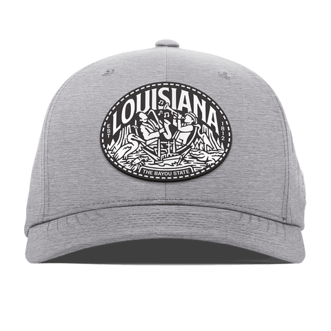Louisiana Traveler Flexfit Performance Fitted Heather Gray