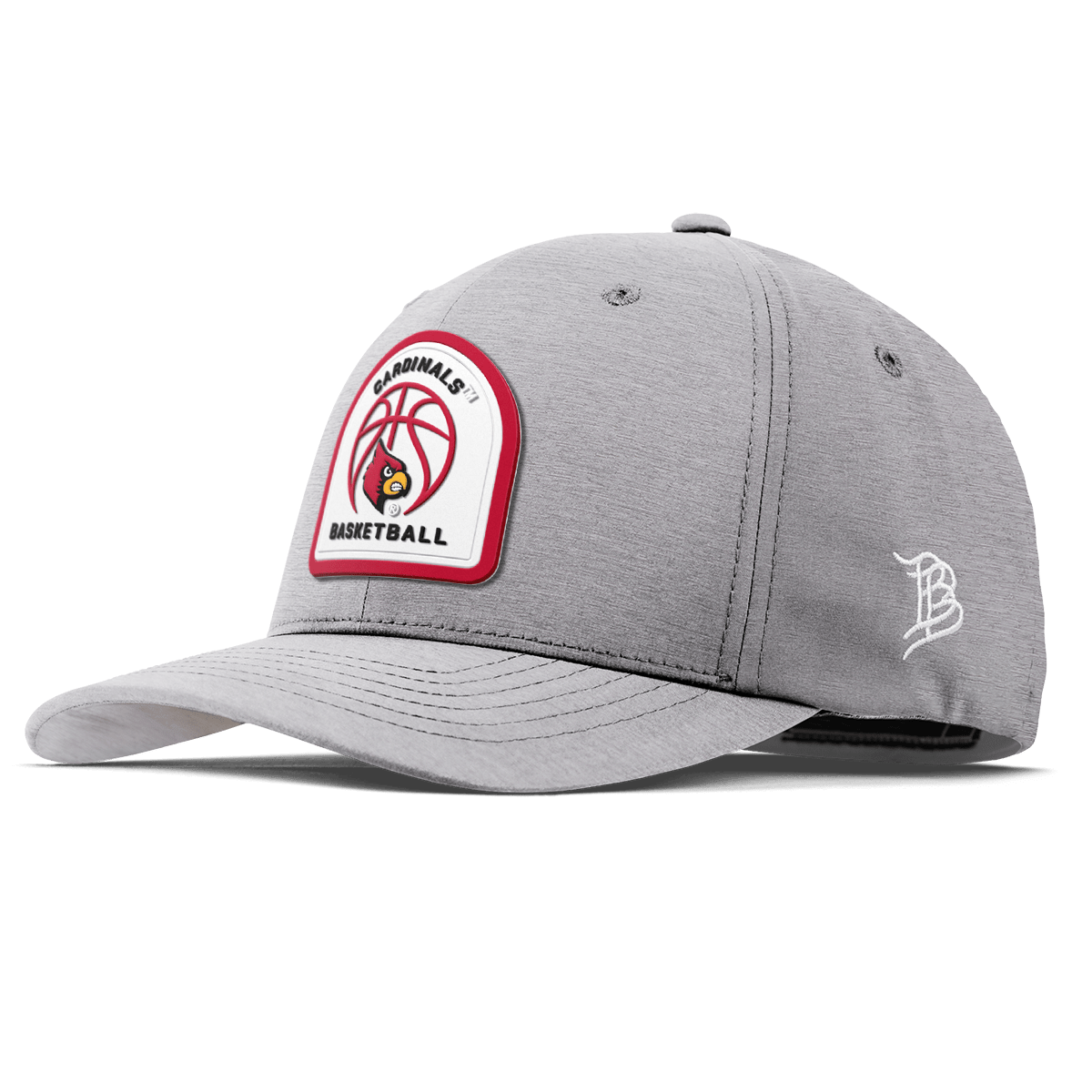 University of Louisville "Louisville Basketball" Flexfit Performance Fitted Heather Gray