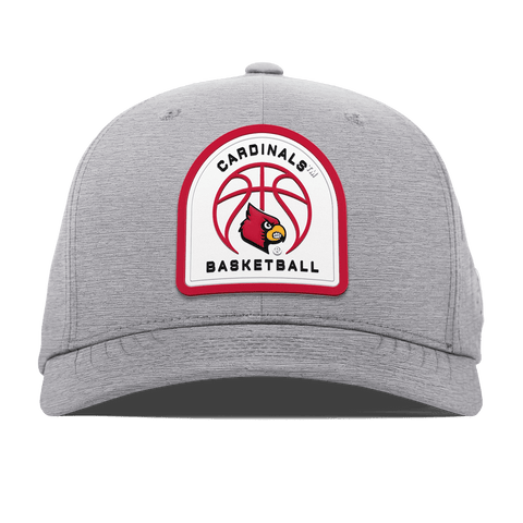 University of Louisville "Louisville Basketball" Flexfit Performance Fitted Heather Gray