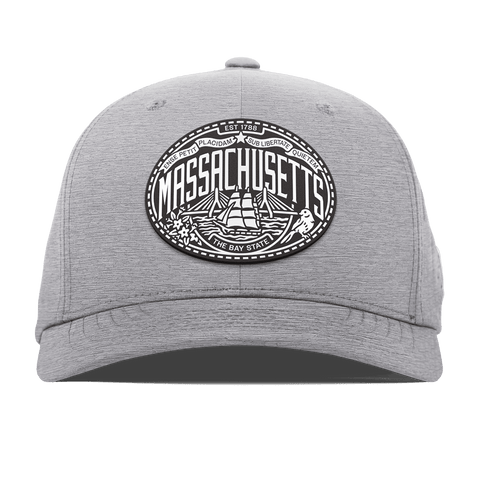 Massachusetts Traveler Flexfit Performance Fitted Heather Gray