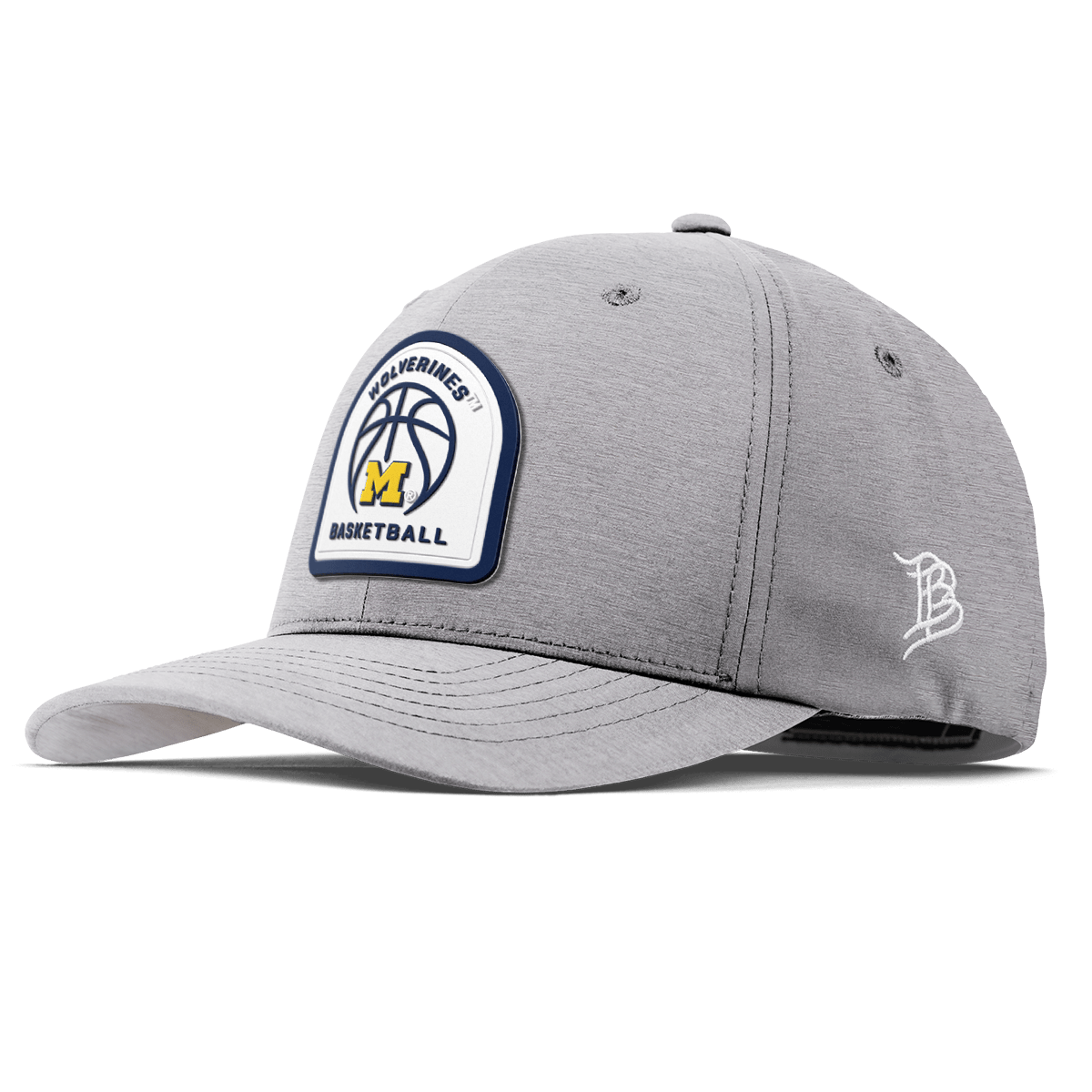 University of Michigan "Michigan Basketball" Flexfit Performance Fitted Heather Gray
