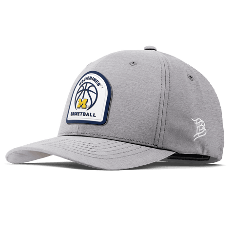 University of Michigan "Michigan Basketball" Flexfit Performance Fitted Heather Gray