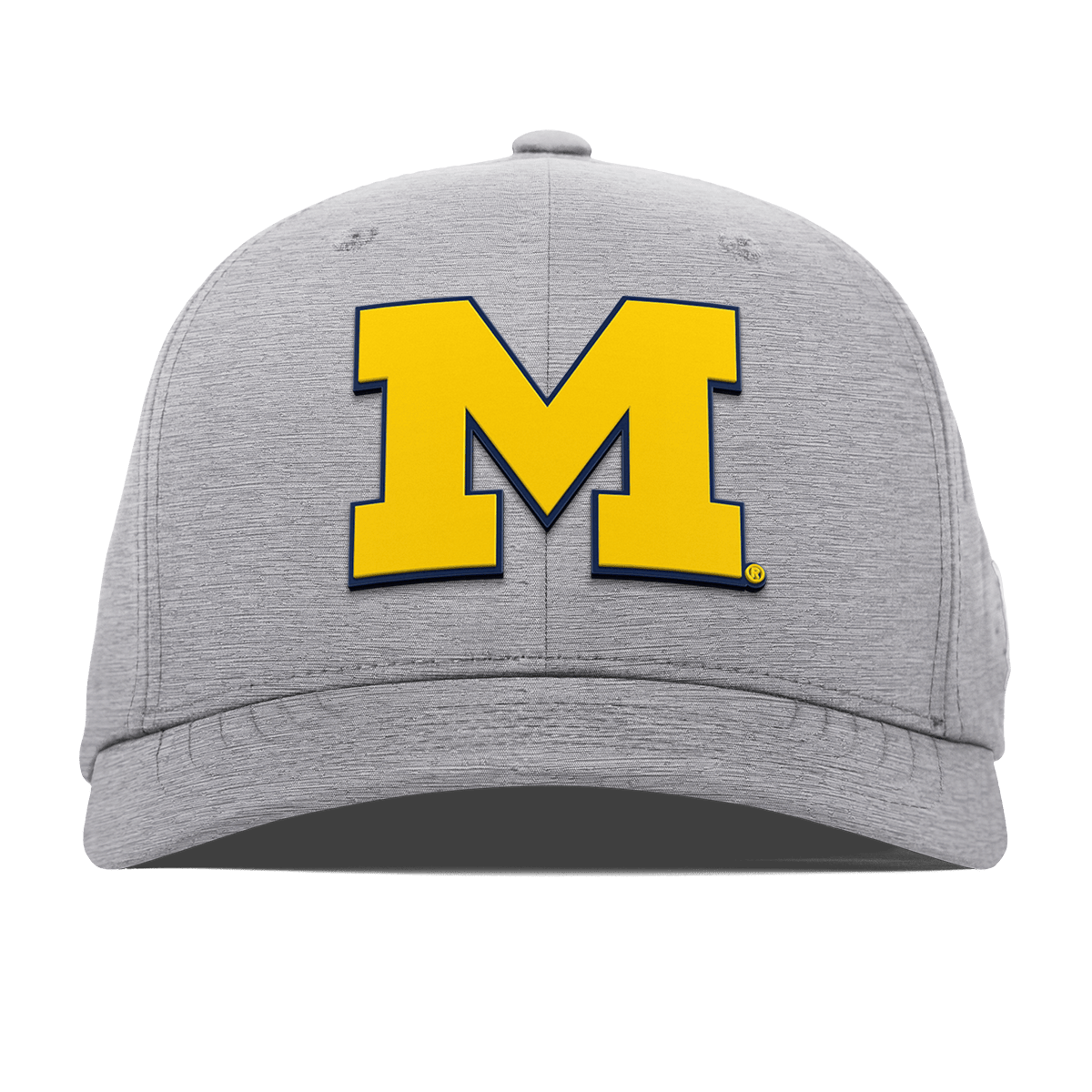 University of Michigan "Michigan Block" Flexfit Performance Fitted Heather Gray