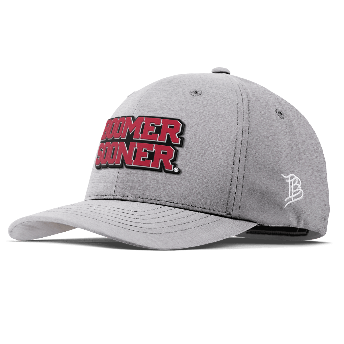 University of Oklahoma "Oklahoma Block" Flexfit Performance Fitted Heather Gray