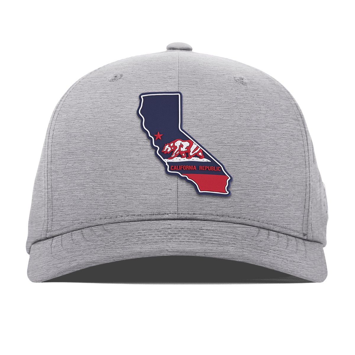 California Patriot Series Flexfit Performance Fitted Heather Gray