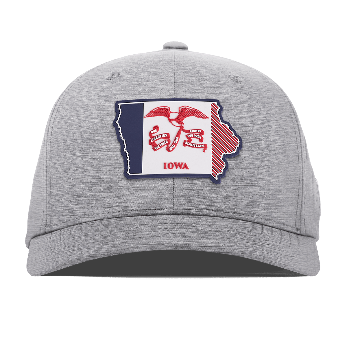 Iowa Patriot Series Flexfit Performance Fitted Heather Gray