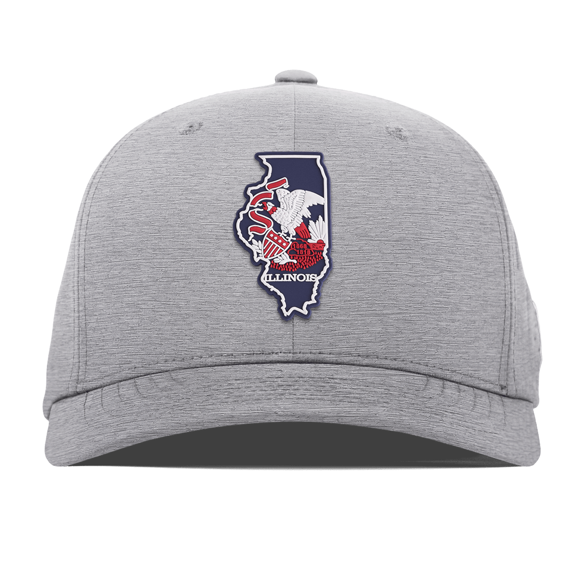 Illinois Patriot Series Flexfit Performance Fitted Heather Gray
