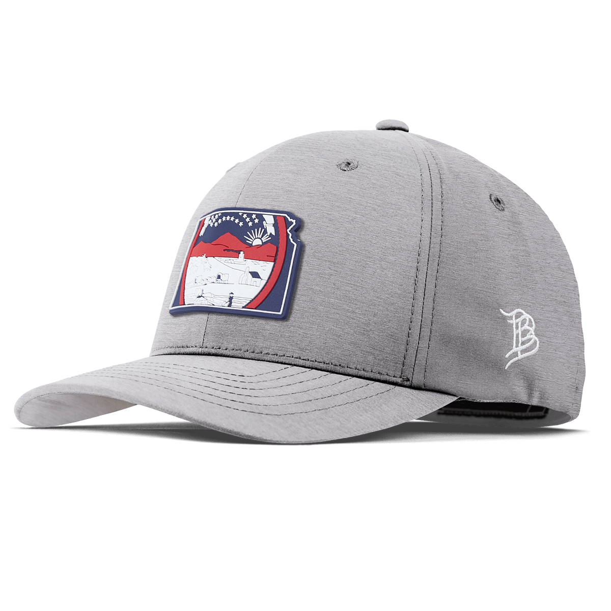 Kansas Patriot Series Flexfit Performance Fitted Heather Gray