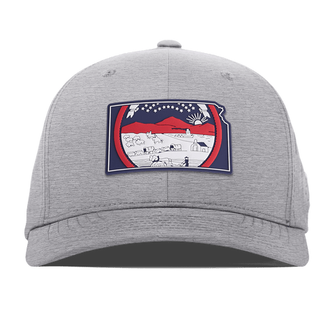 Kansas Patriot Series Flexfit Performance Fitted Heather Gray