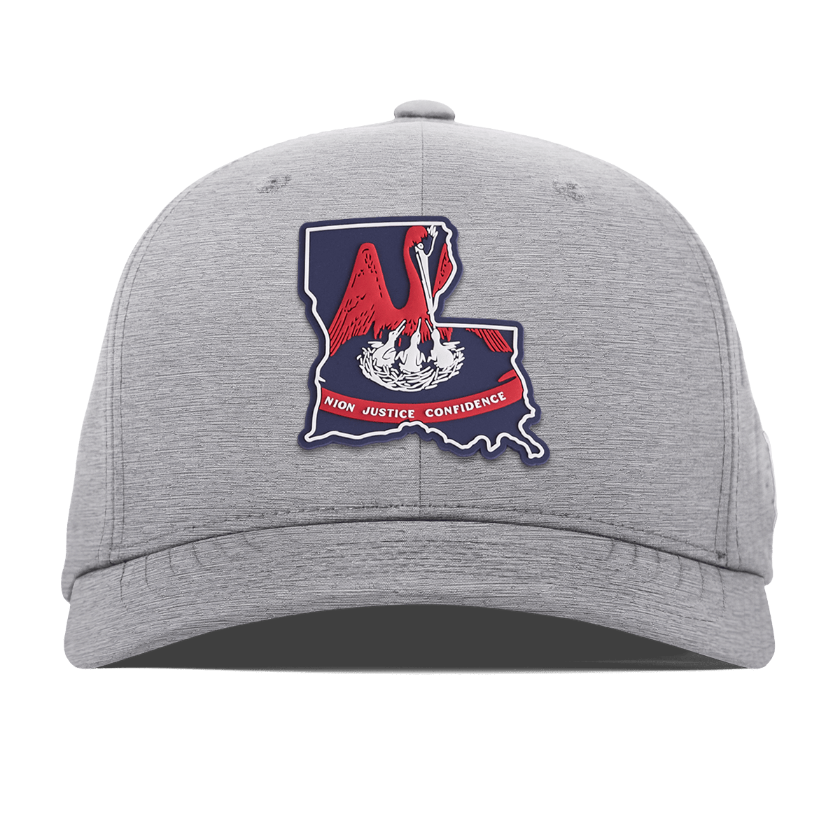 Louisiana Patriot Series Flexfit Performance Fitted Heather Gray
