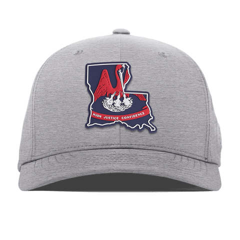 Louisiana Patriot Series Flexfit Performance Fitted Heather Gray