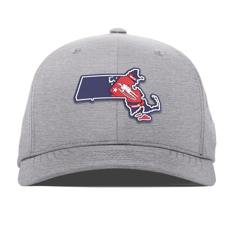 Massachusetts Patriot Series Flexfit Performance Fitted Heather Gray