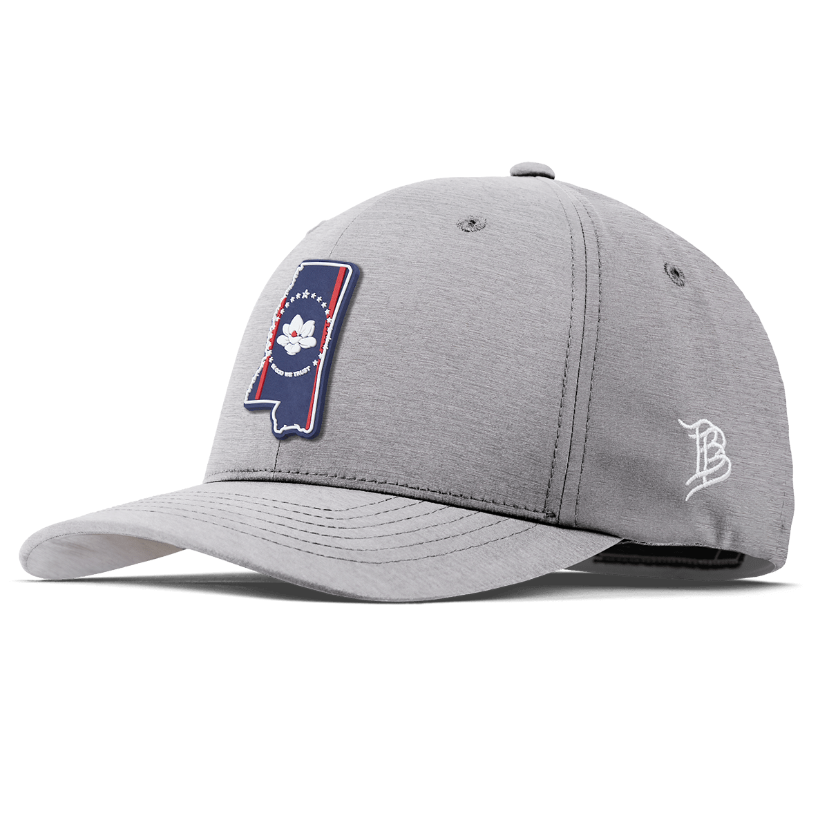 Mississippi Patriot Series Flexfit Performance Fitted Heather Gray