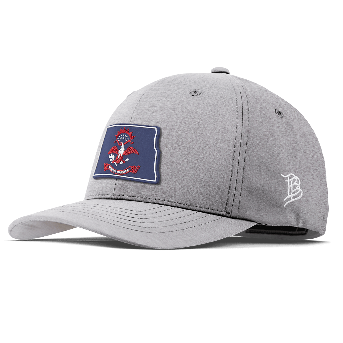 North Dakota Patriot Series Flexfit Performance Fitted Heather Gray