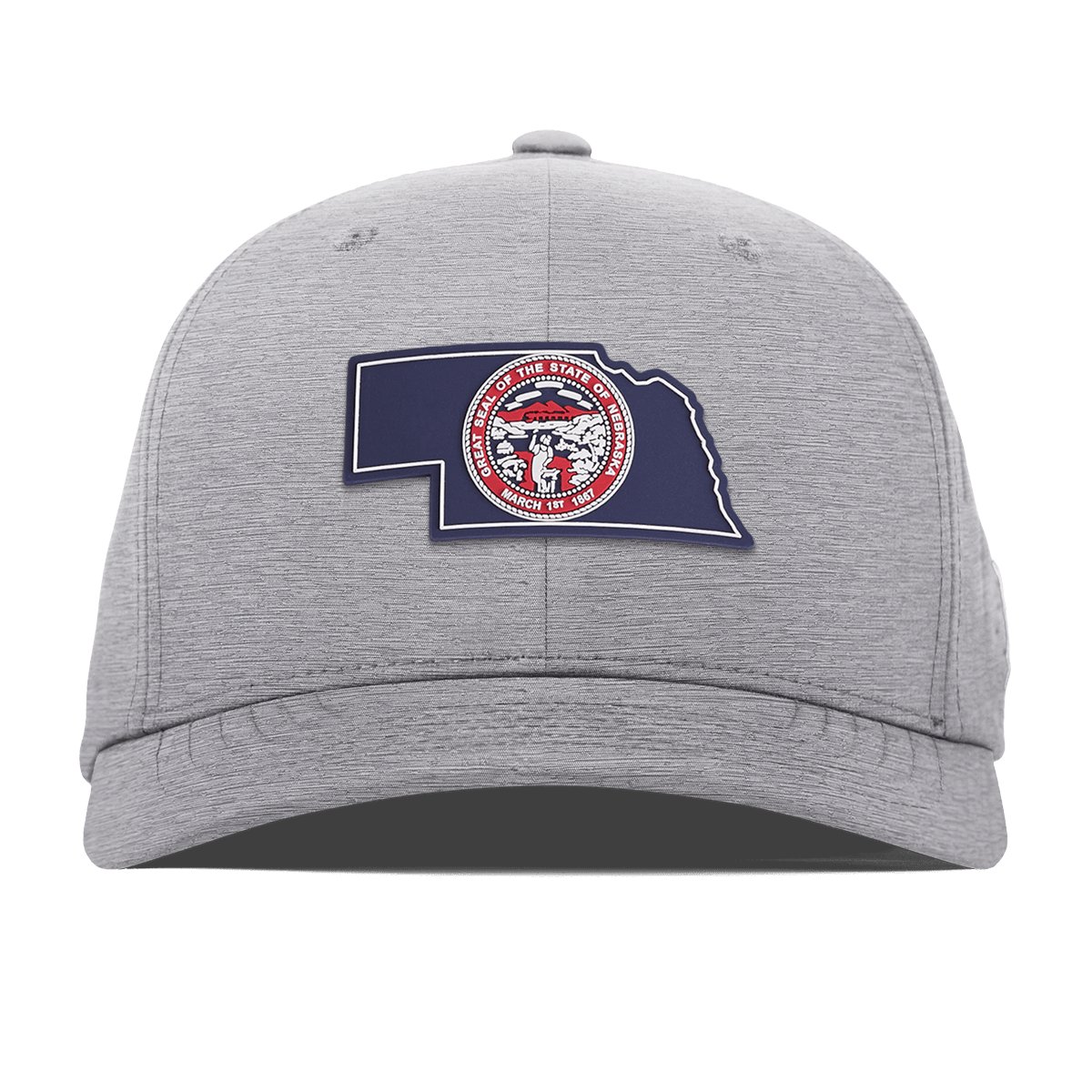 Nebraska Patriot Series Flexfit Performance Fitted Heather Gray