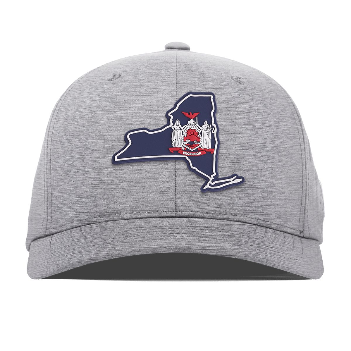 New York Patriot Series Flexfit Performance Fitted Heather Gray