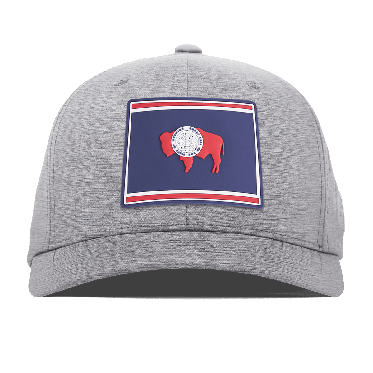 Wyoming Patriot Series Flexfit Performance Fitted Heather Gray