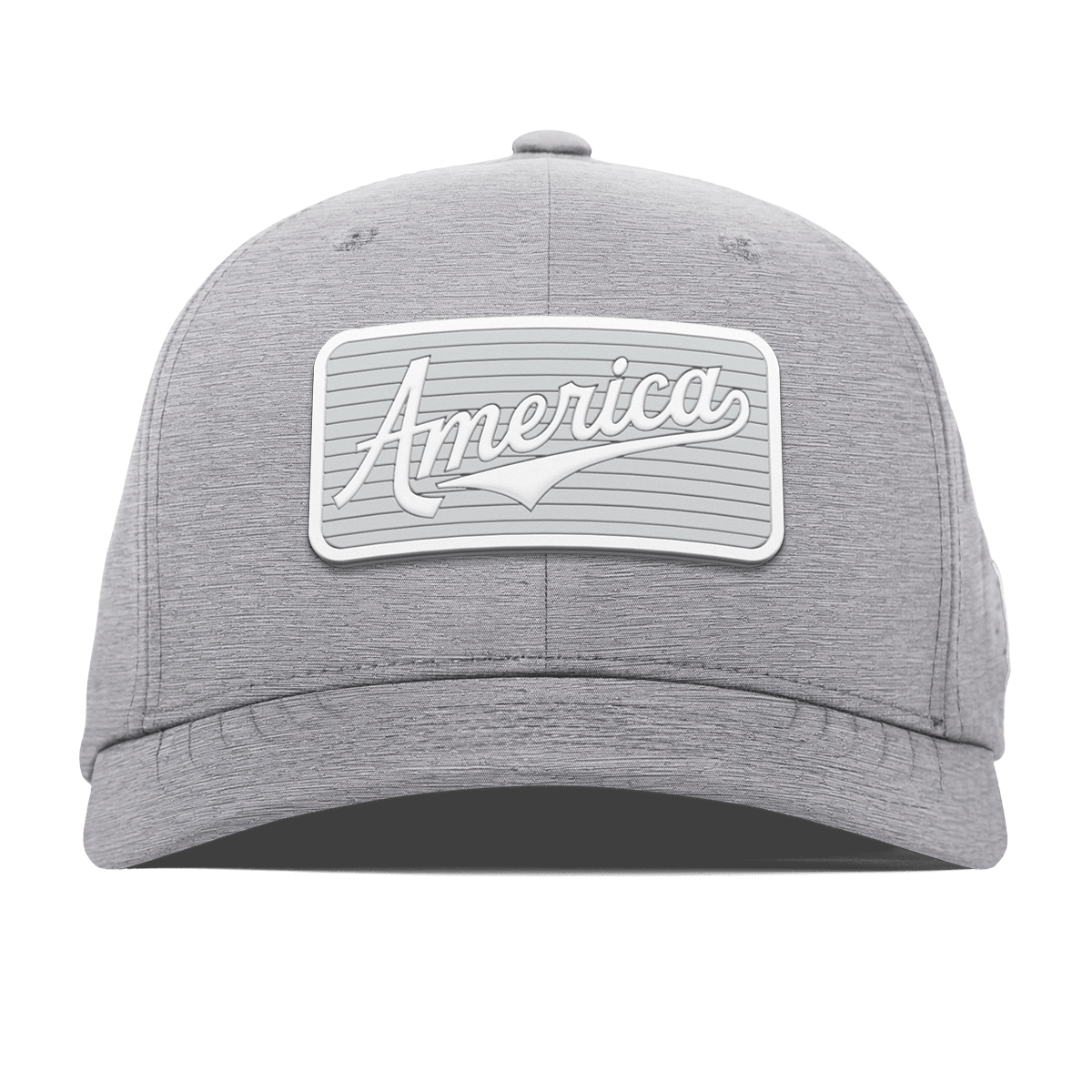 Pearl America Badge Flexfit Performance Fitted Heather Gray