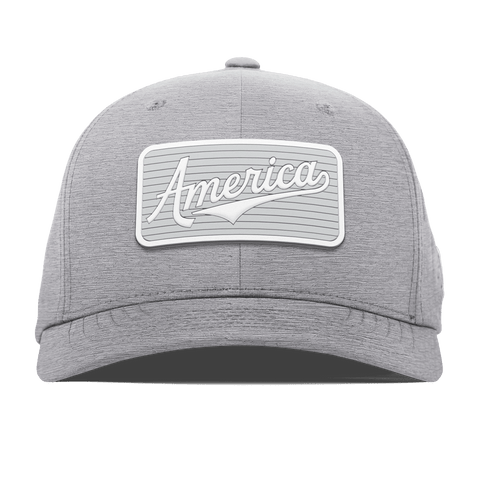 Pearl America Badge Flexfit Performance Fitted Heather Gray