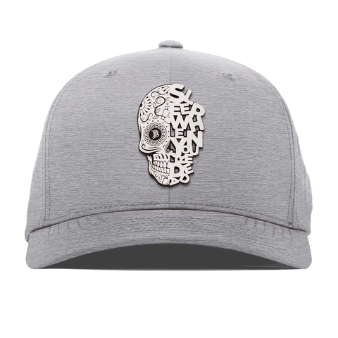 Sleep When You're Dead Skull Flexfit Performance Fitted Heather Gray