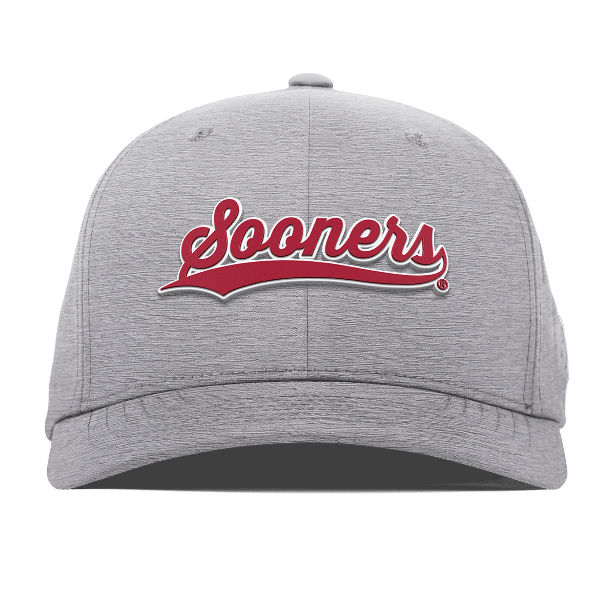 University of Oklahoma "Sooners Script" Flexfit Performance Fitted Heather Gray