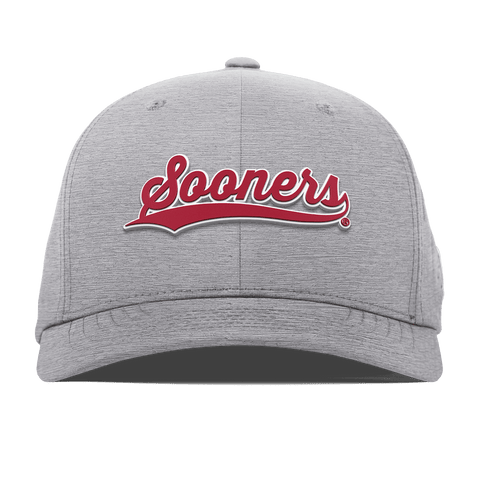 University of Oklahoma "Sooners Script" Flexfit Performance Fitted Heather Gray