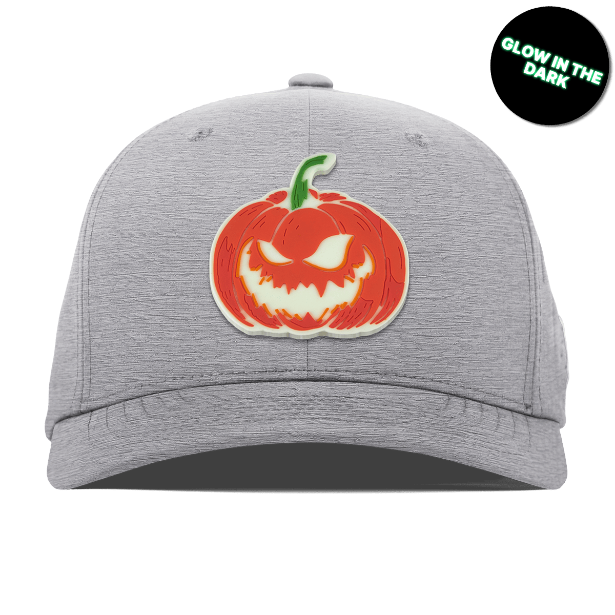 Jack-O-Lantern Glow Flexfit Performance Fitted Heather Gray