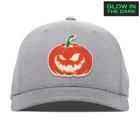 Jack-O-Lantern Glow Flexfit Performance Fitted Heather Gray
