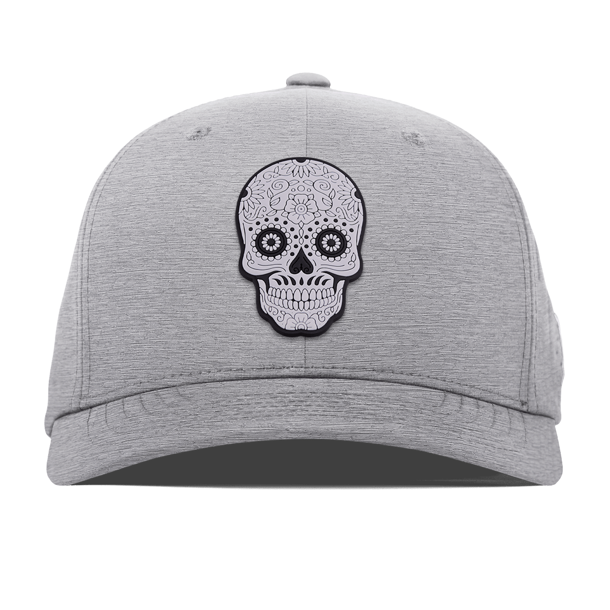 Sugar Skull PVC Flexfit Performance Fitted Heather Gray