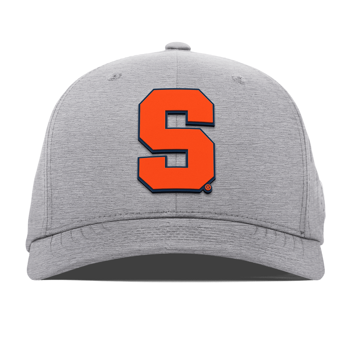 Syracuse University "Syracuse Orange Block" Flexfit Performance Fitted Heather Gray
