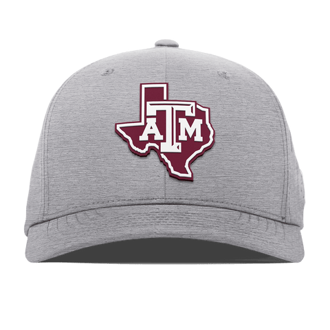 Texas A&M University "Texas A&M Outline" Flexfit Performance Fitted Heather Gray