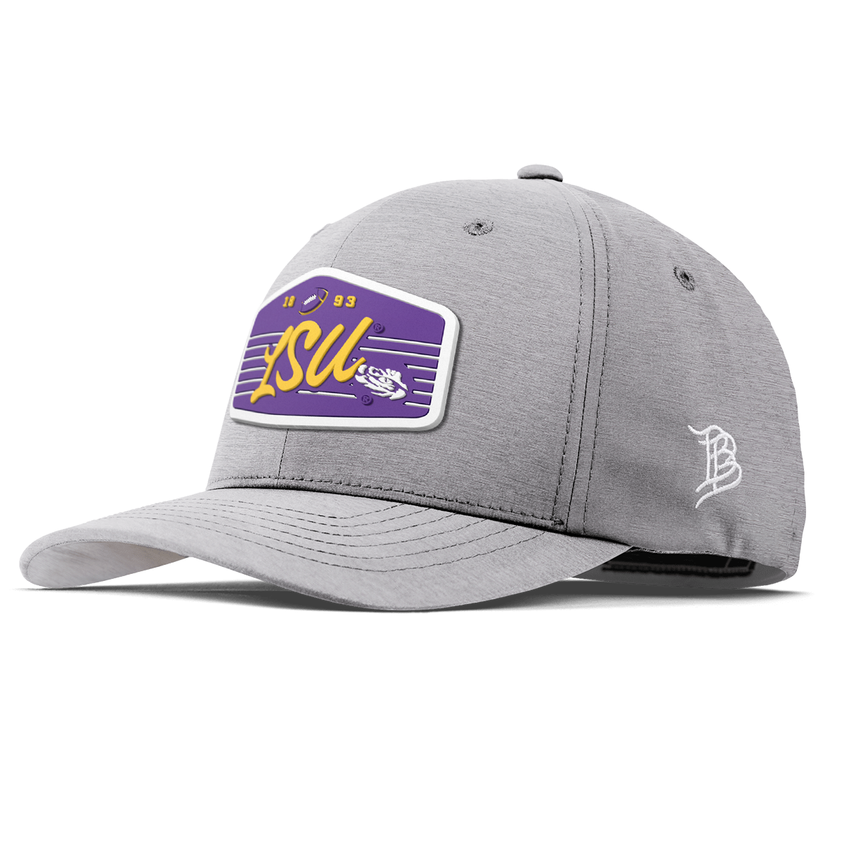 Louisiana State University "Tigers Football" Flexfit Performance Fitted Heather Gray