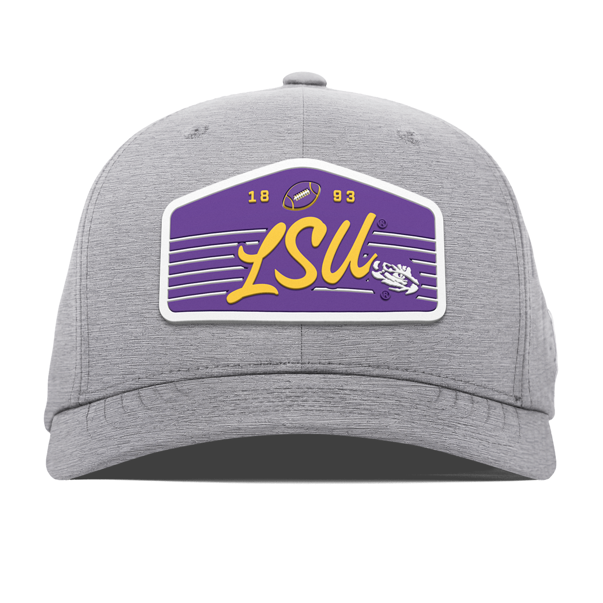 Louisiana State University "Tigers Football" Flexfit Performance Fitted Heather Gray