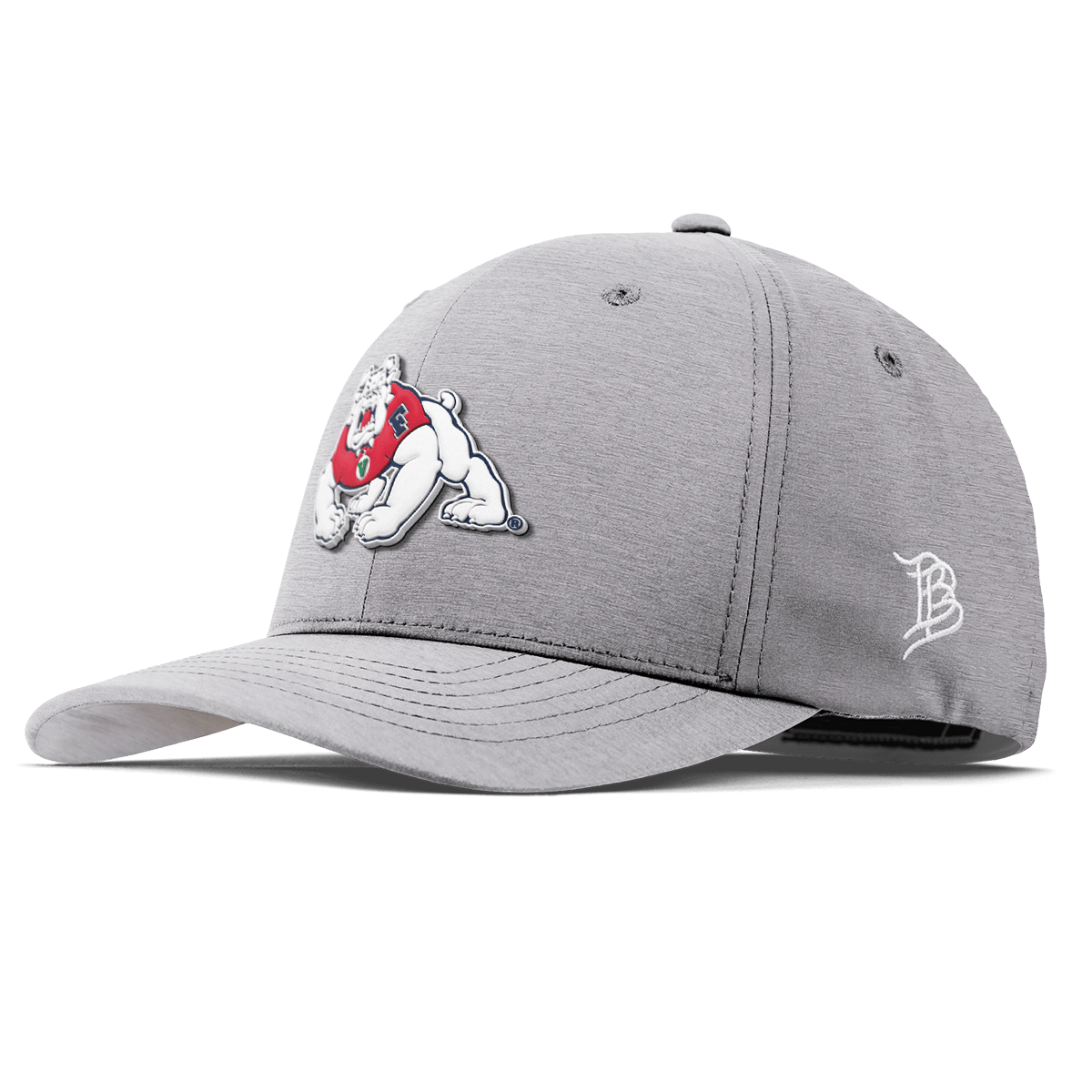Fresno State University "TimeOut The Bulldog" Flexfit Performance Fitted Heather Gray