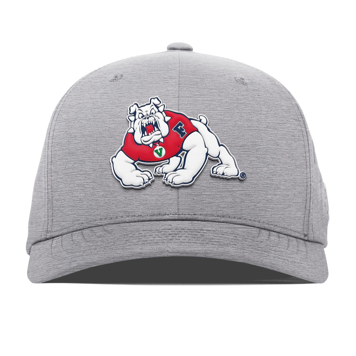 Fresno State University "TimeOut The Bulldog" Flexfit Performance Fitted Heather Gray