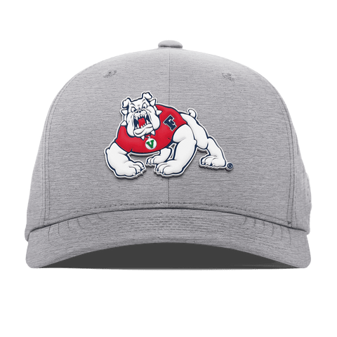 Fresno State University "TimeOut The Bulldog" Flexfit Performance Fitted Heather Gray
