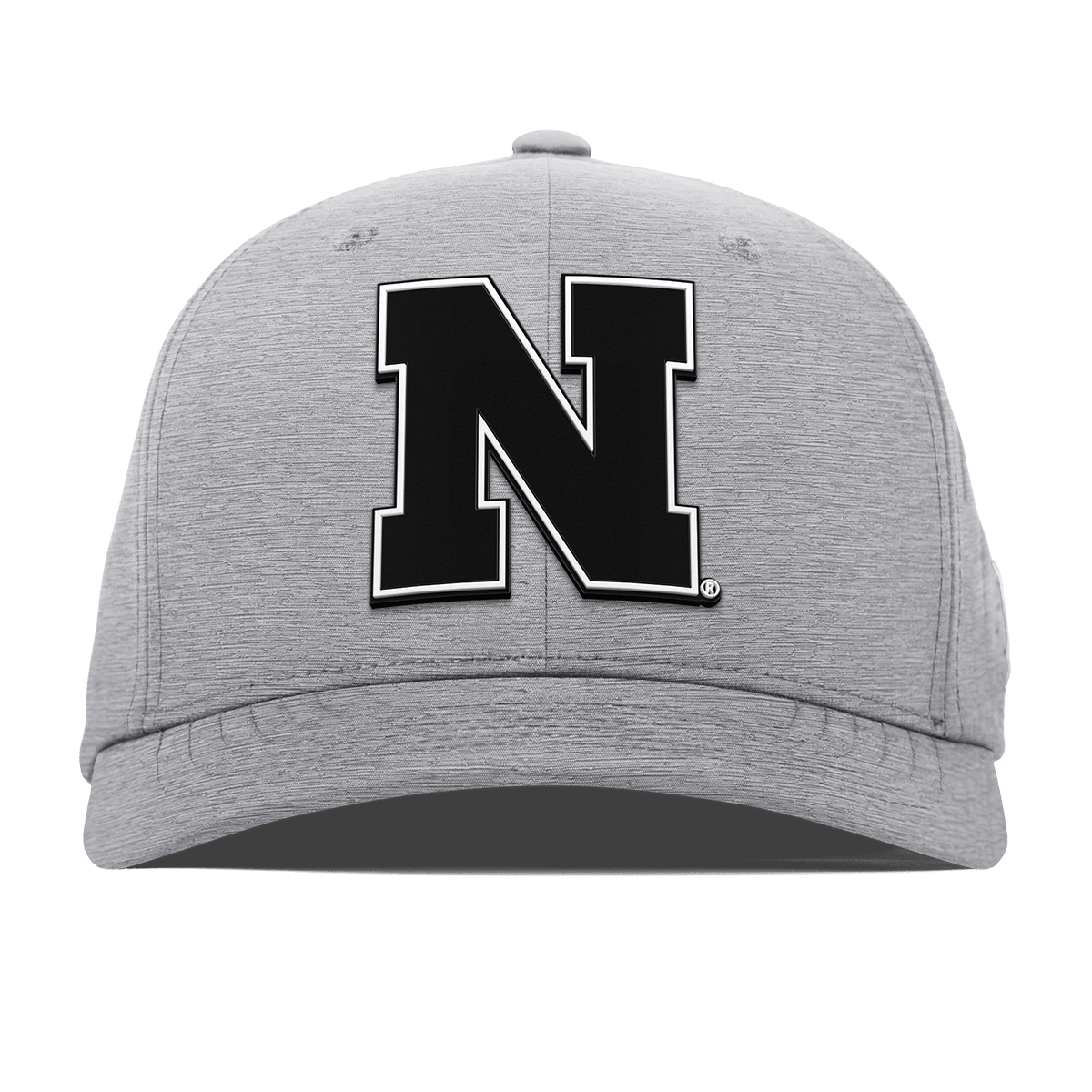 University of Nebraska "Vintage Nebraska Team Logo" Flexfit Performance Fitted Heather Gray