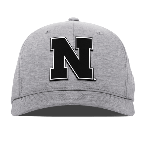 University of Nebraska "Vintage Nebraska Team Logo" Flexfit Performance Fitted Heather Gray