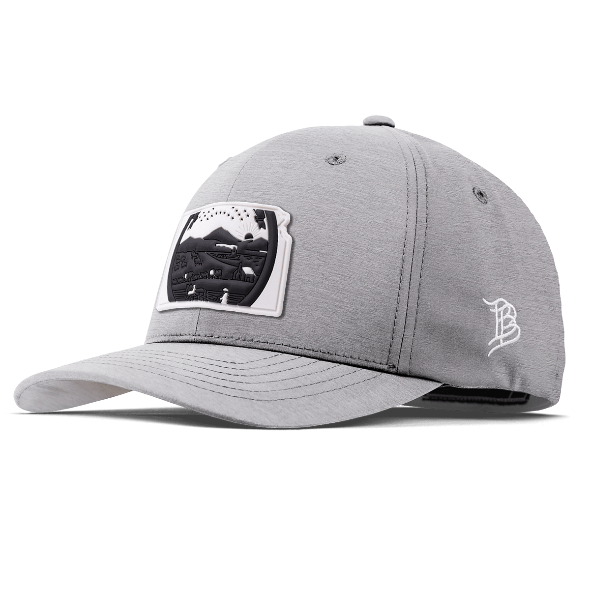 Kansas Vintage Flexfit Performance Fitted Heather Gray